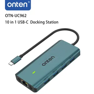 Onten UC962 10 in 1 USB-C Multi-Function Docking Station