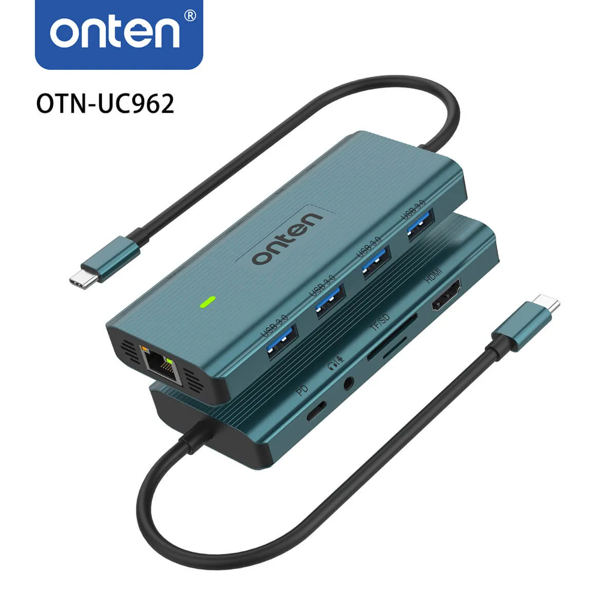 Onten UC962 10 in 1 USB-C Multi-Function Docking Station
