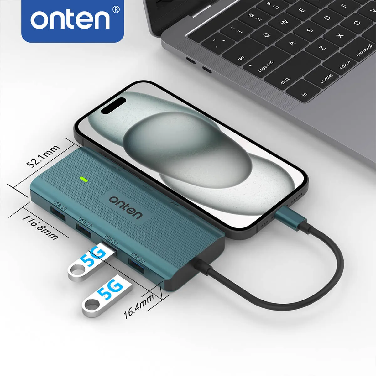 Onten UC962 10 in 1 USB-C Multi-Function Docking Station