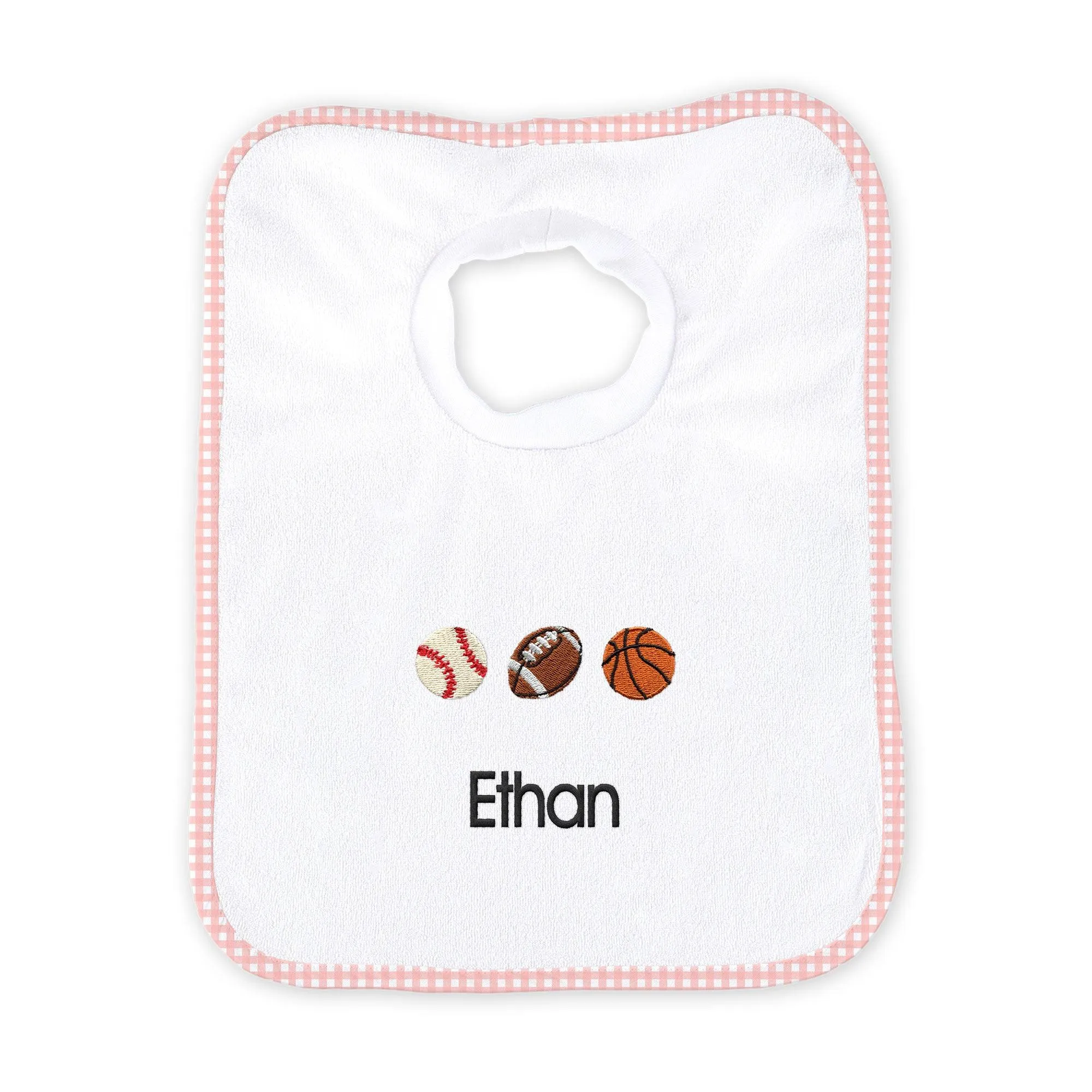 Personalized 3 Sports Balls Emoji Bib