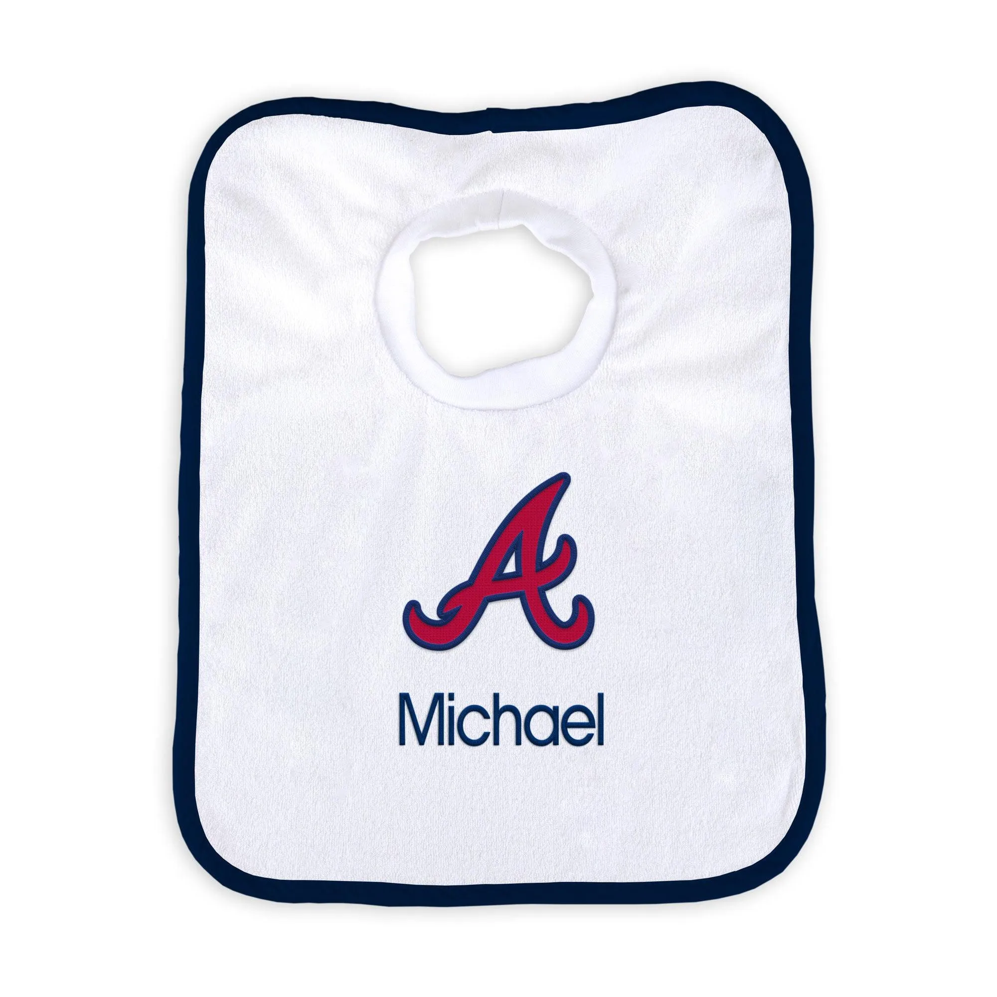 Personalized Atlanta Braves Bib