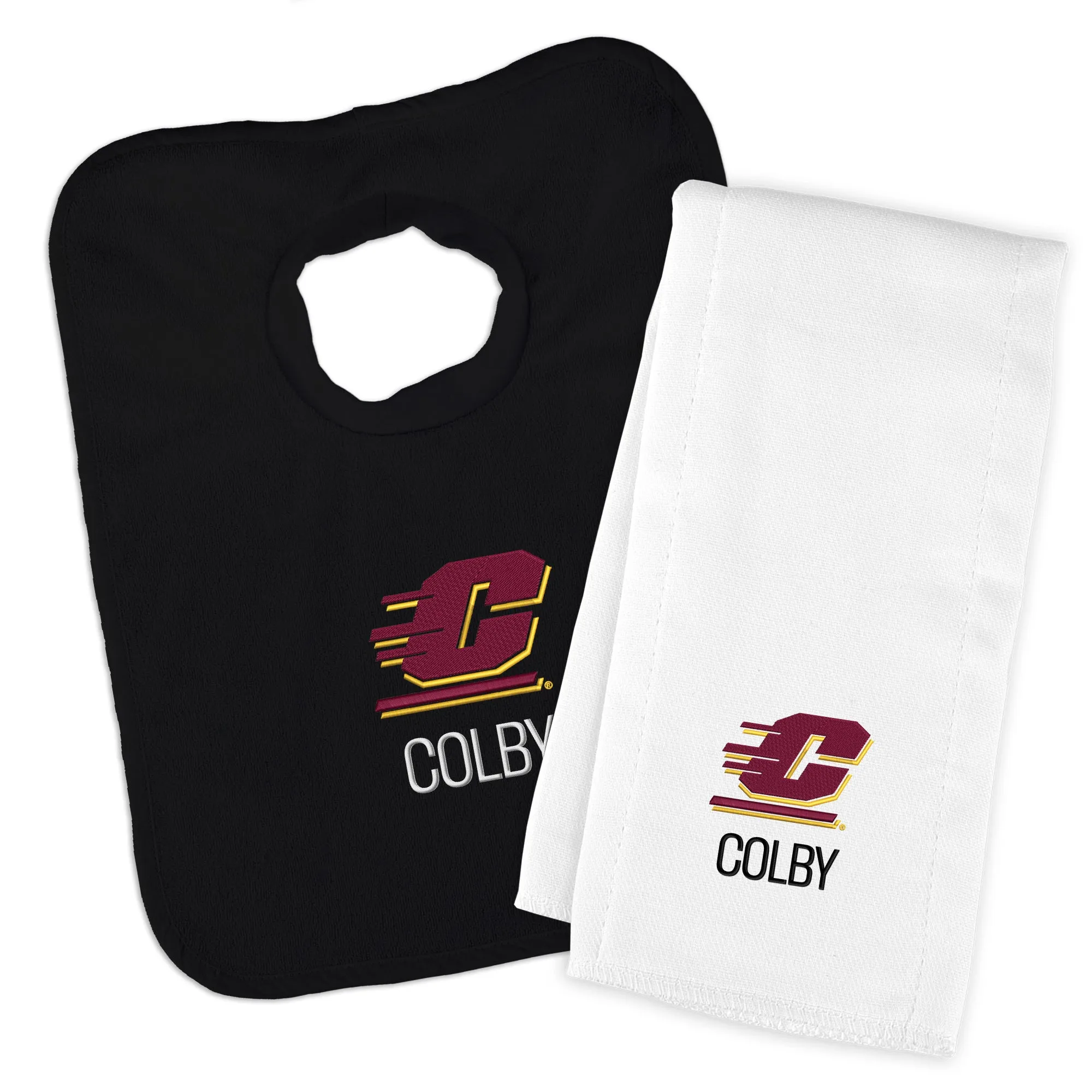 Personalized Central Michigan Chippewas Bib and Burp Cloth Set