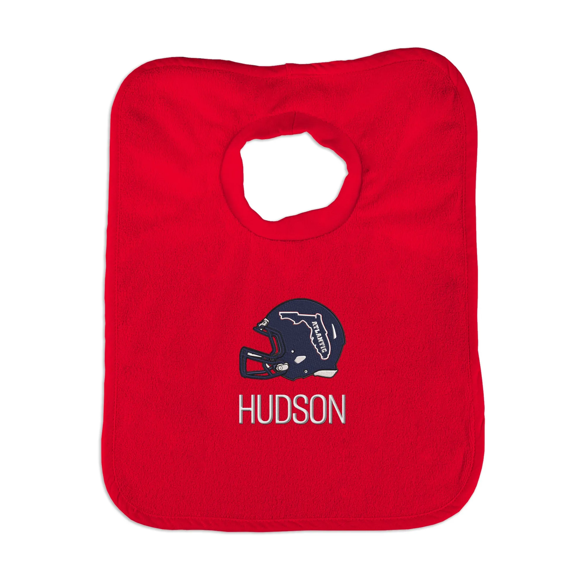 Personalized FAU Owls Helmet Bib