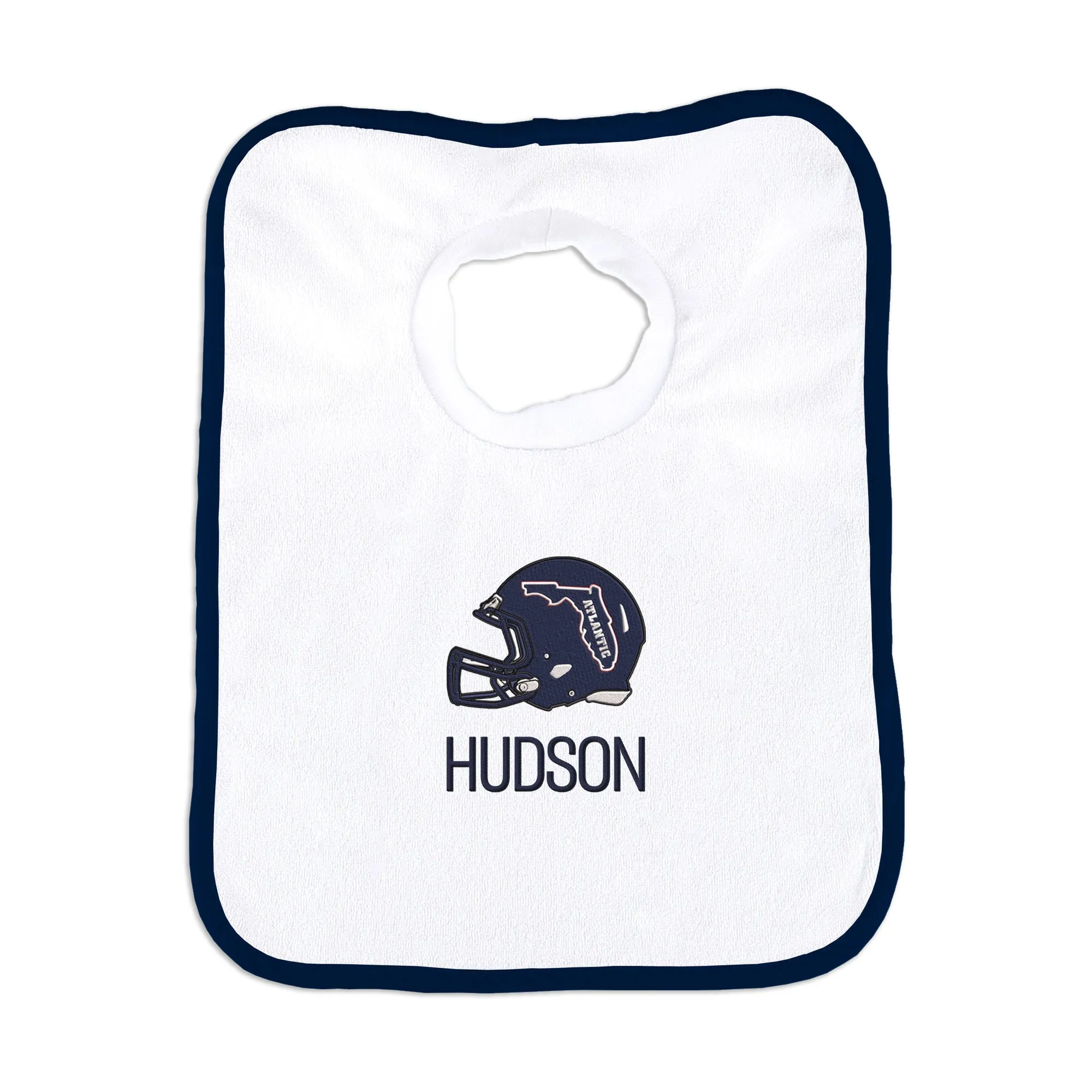Personalized FAU Owls Helmet Bib