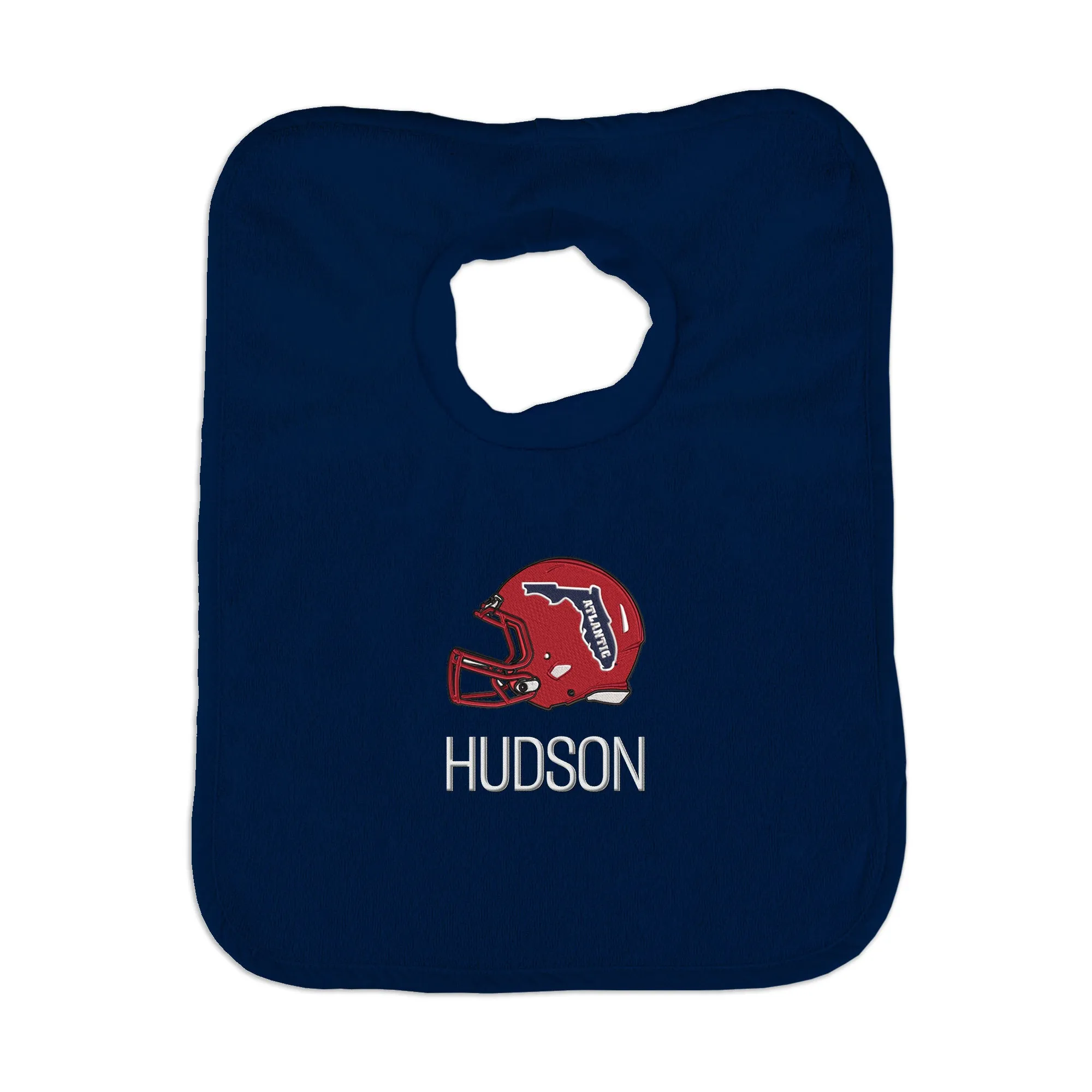 Personalized FAU Owls Helmet Bib
