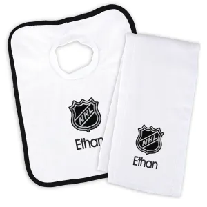 Personalized NHL Shield Bib & Burp Cloth Set