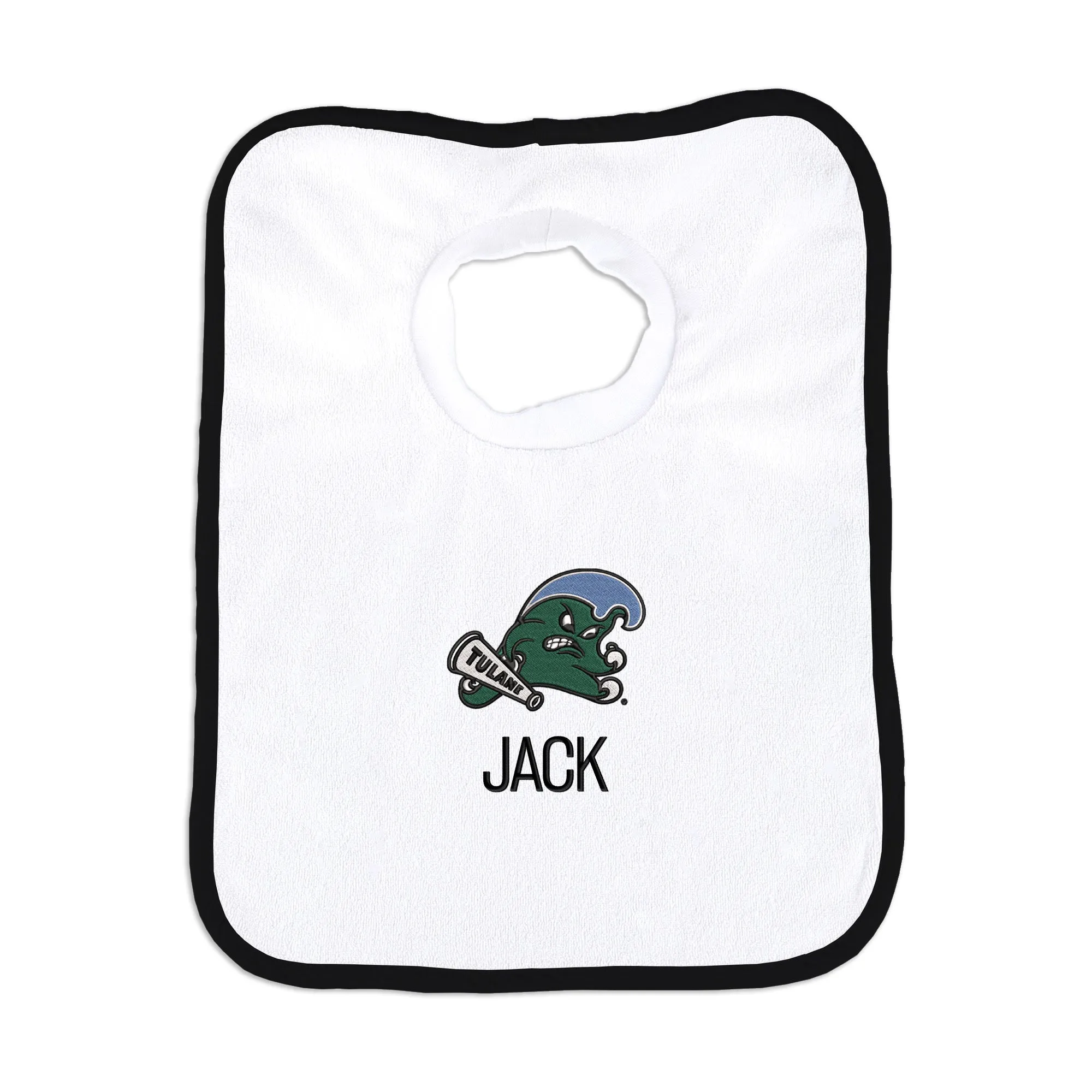 Personalized Tulane Green Wave Bib