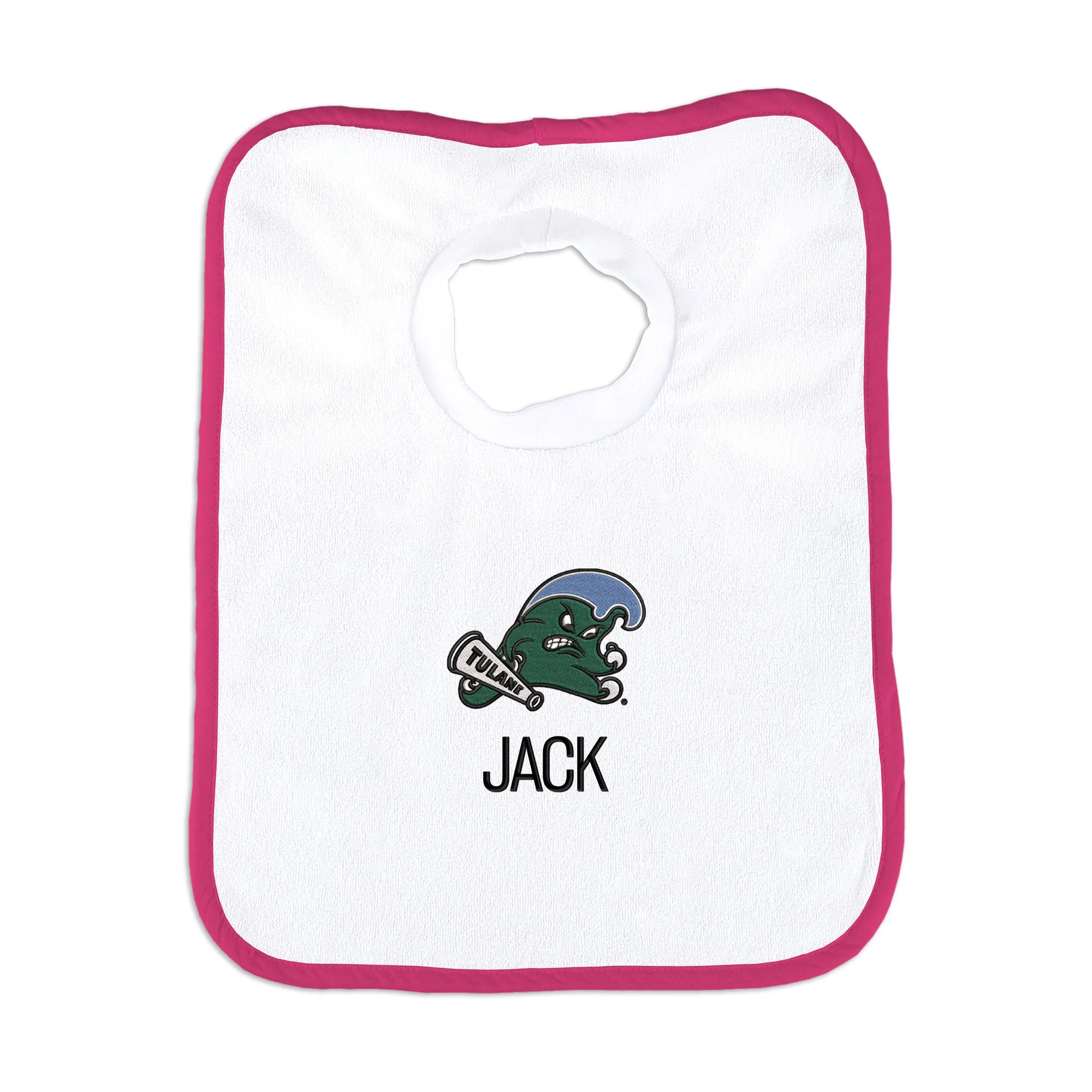 Personalized Tulane Green Wave Bib