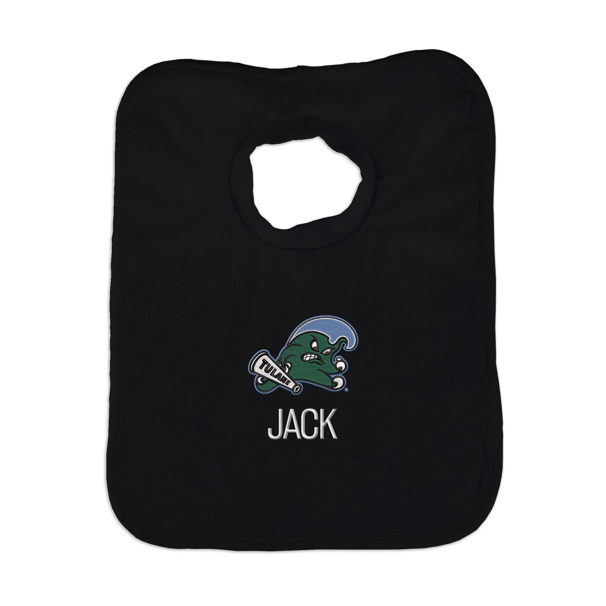 Personalized Tulane Green Wave Bib