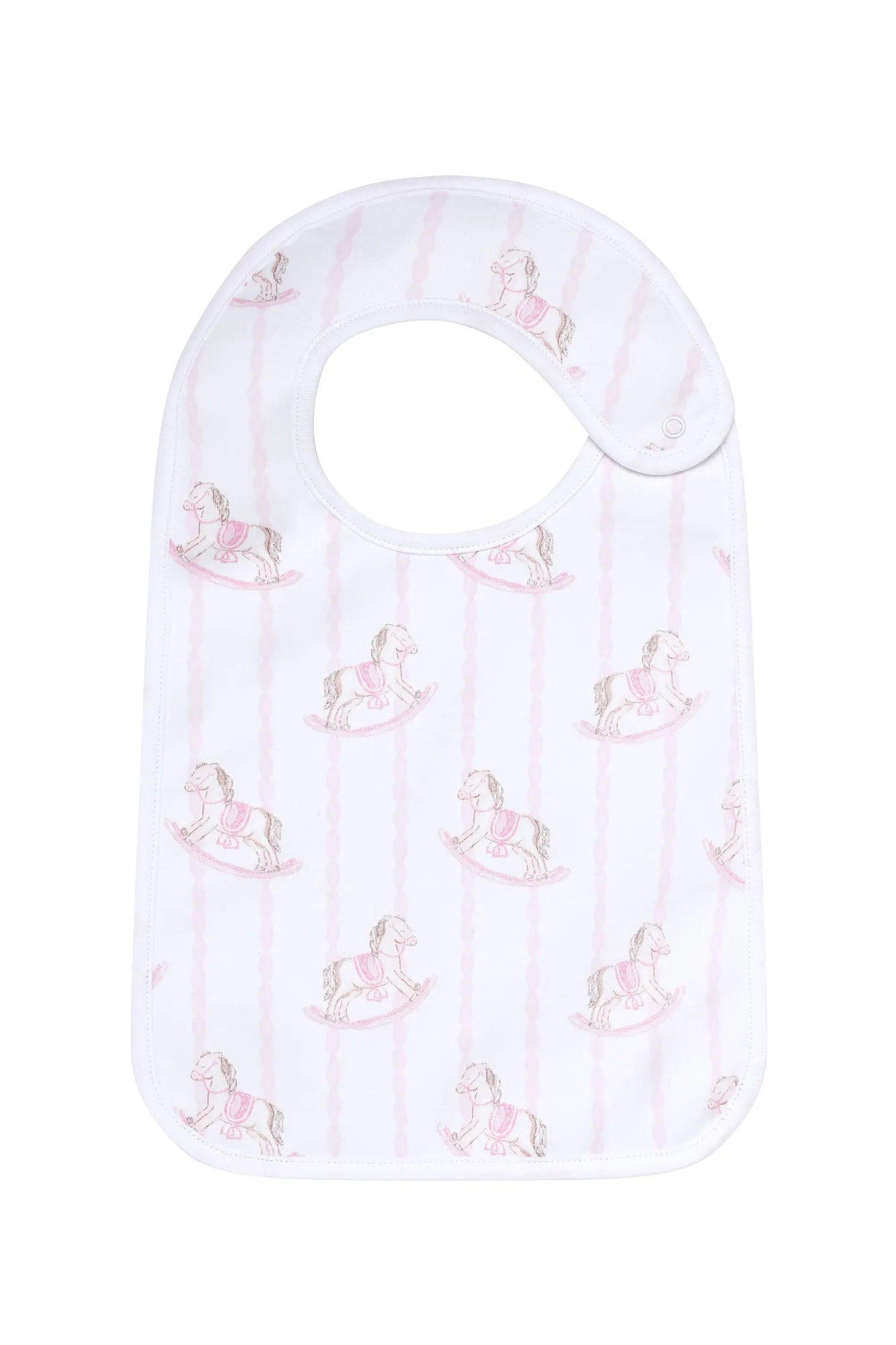 Pink Rocking Horse Feeding Bib