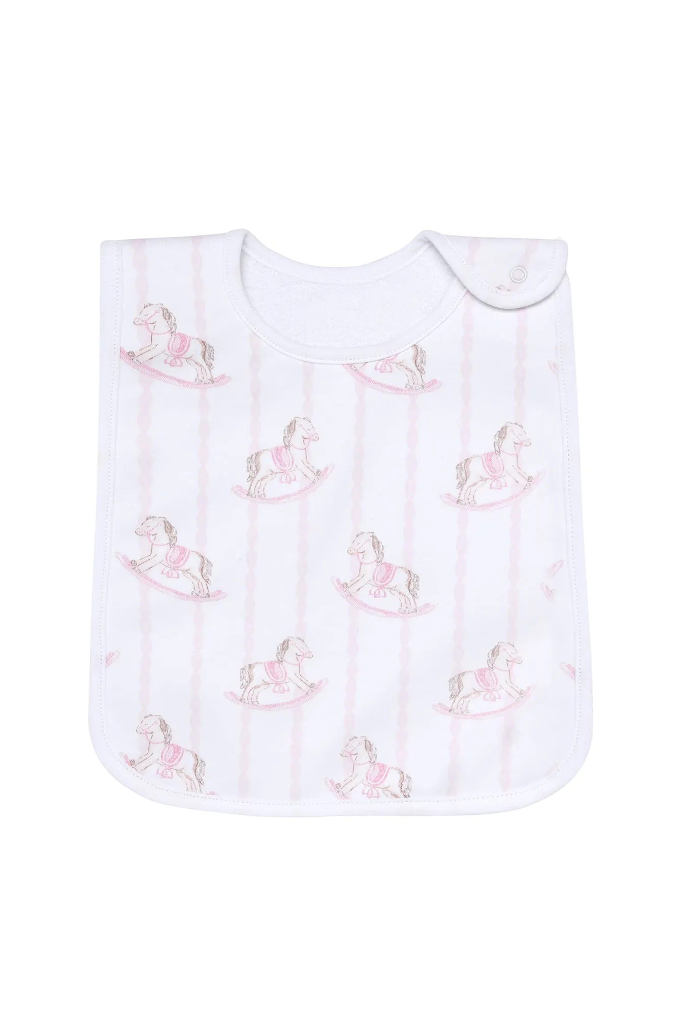 Pink Rocking Horse Feeding Bib