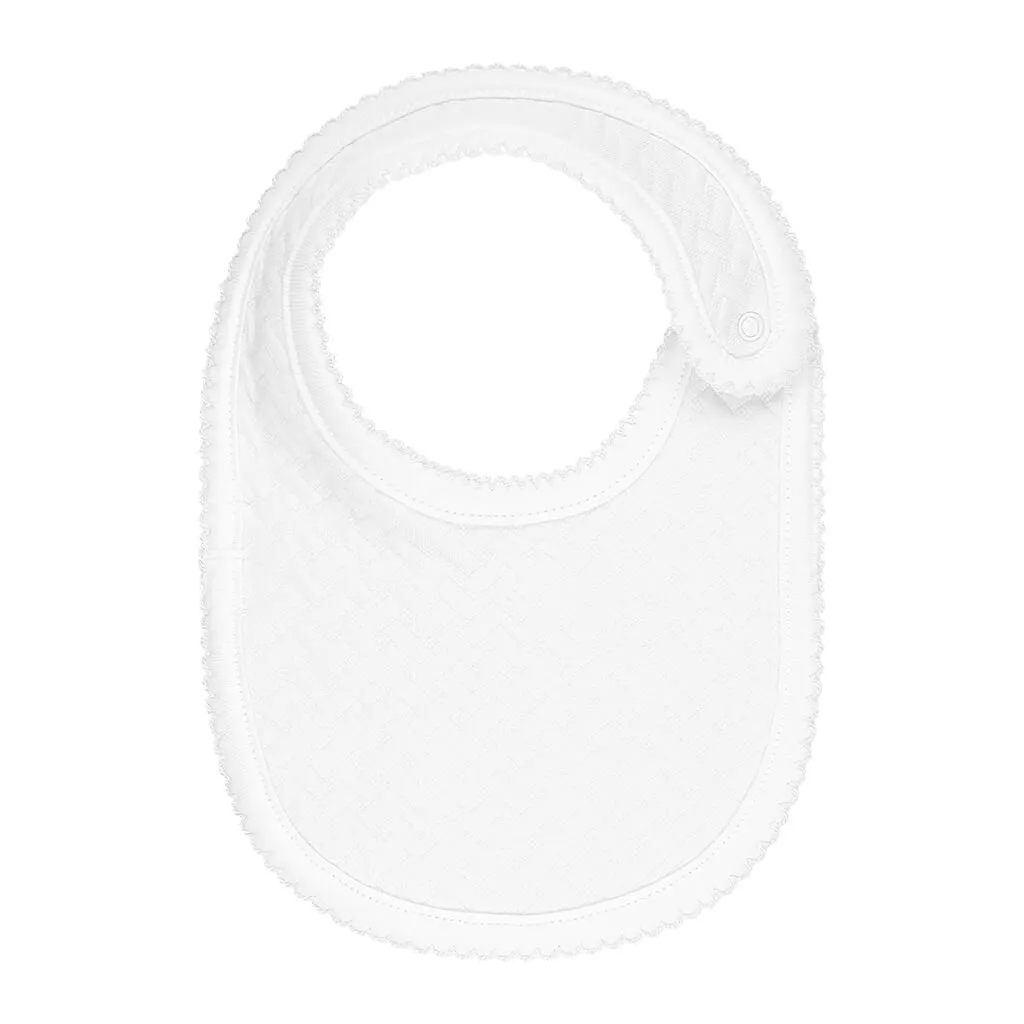 Pique Side Clip Bib White