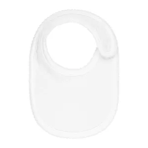 Pique Side Clip Bib White