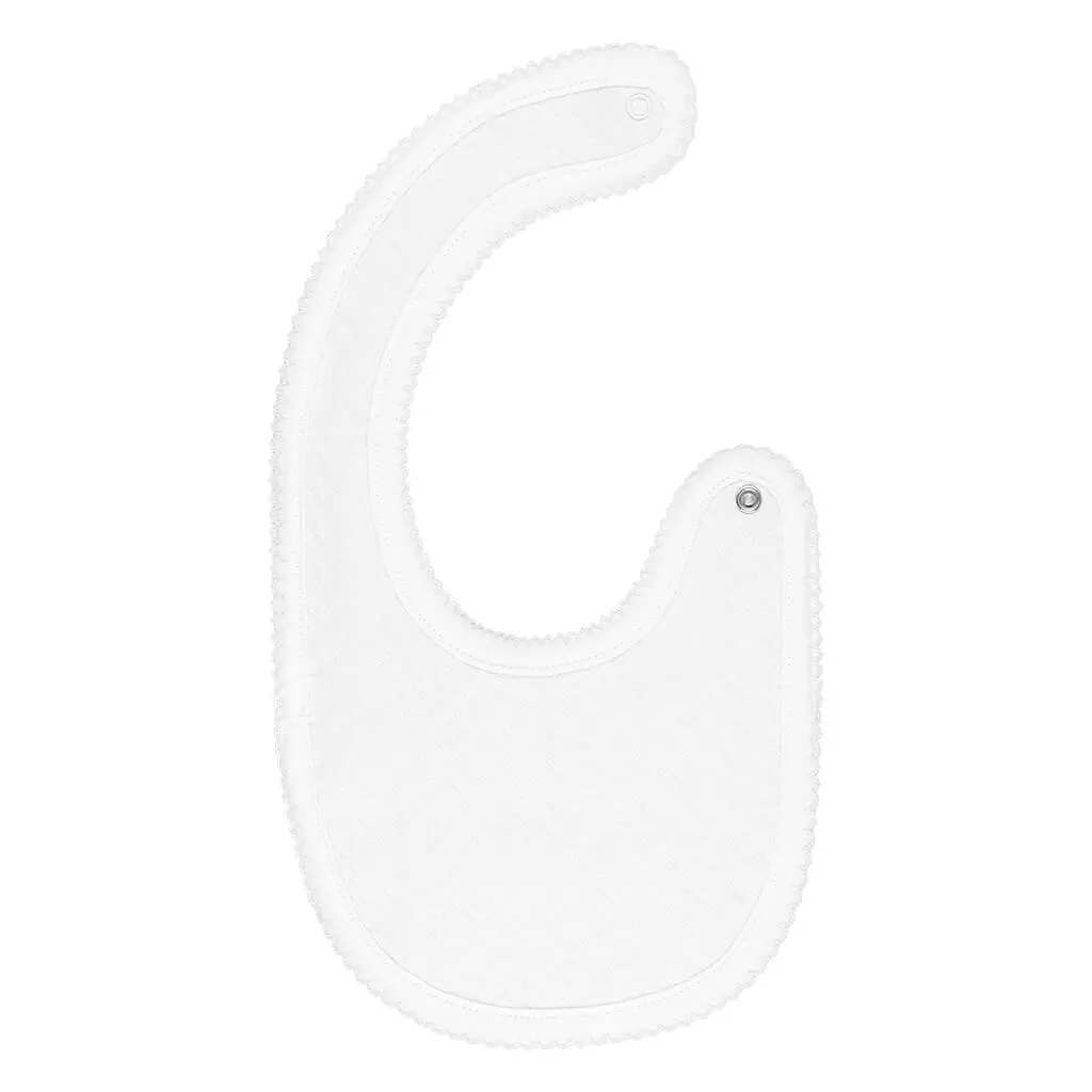 Pique Side Clip Bib White