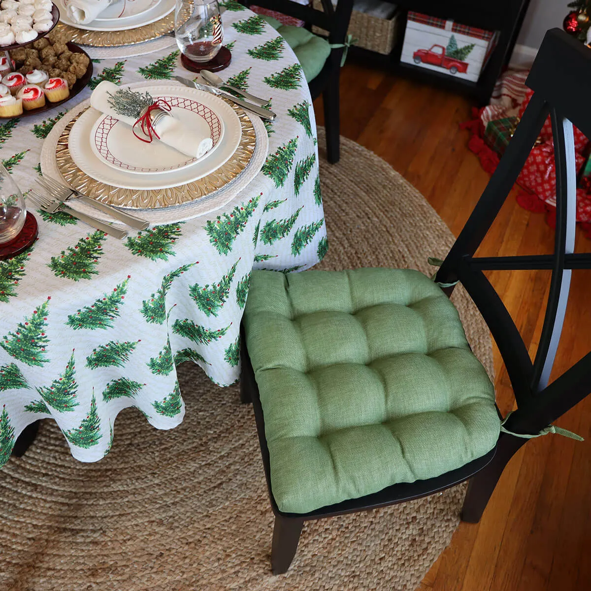 Rave Sage Green Indoor / Outdoor Dining Chair Pads & Patio Chair Cushions