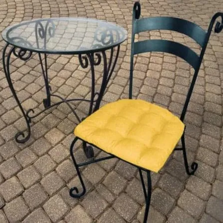 Rave Yellow Gold Indoor / Outdoor Dining Chair Pads & Patio Cushions