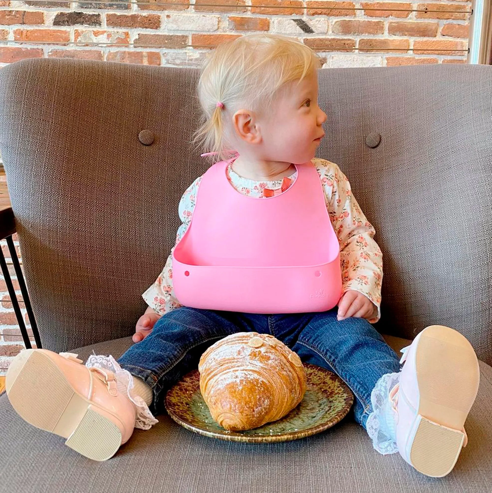 Roll & Go Silicone Bib   Spoon