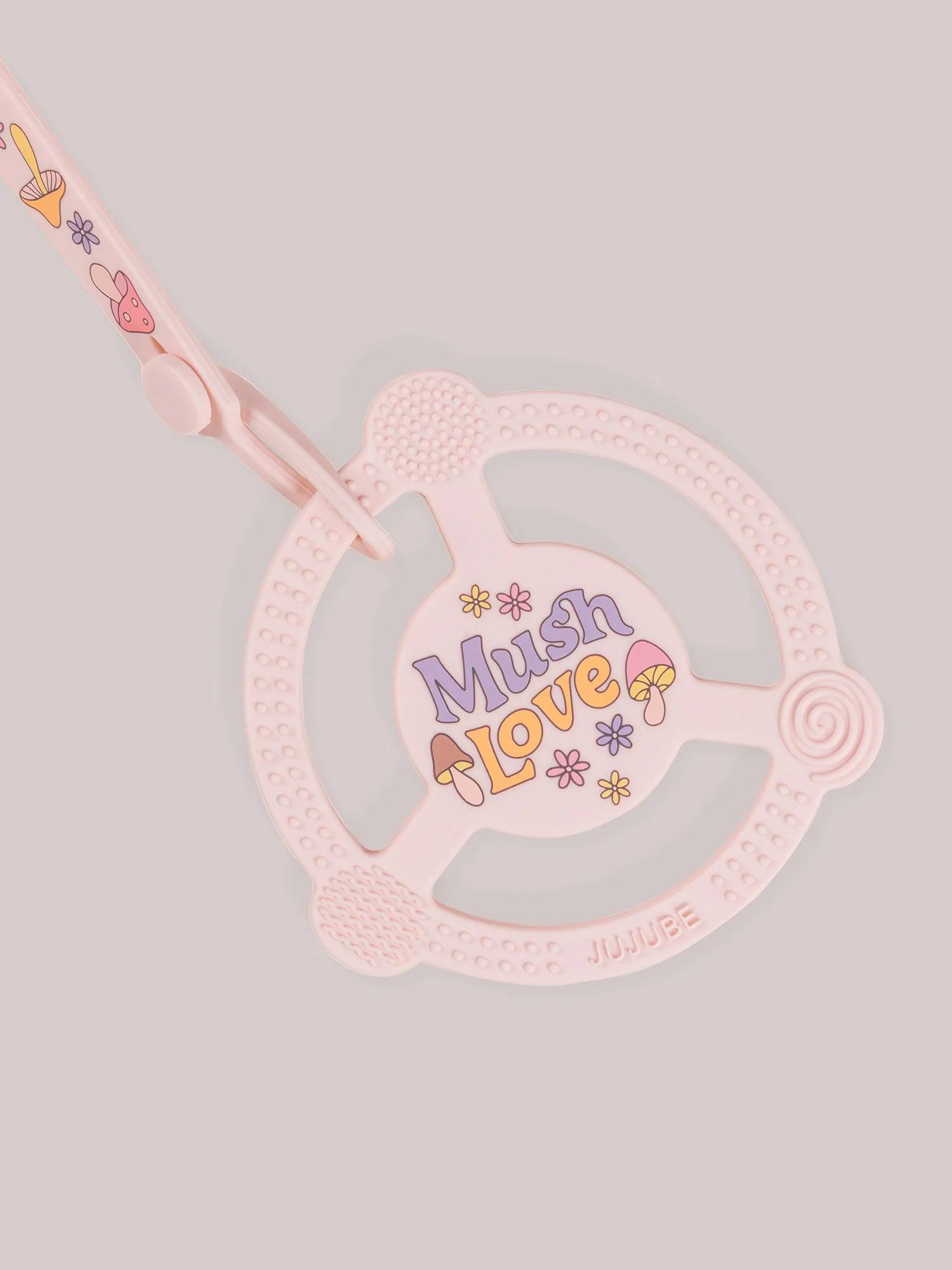Silicone Teether Ring & Detachable Clip - Mushy Love