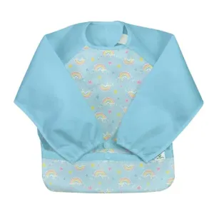 Snap   Go® Easy-wear Long Sleeve Bib Aqua Rainbows