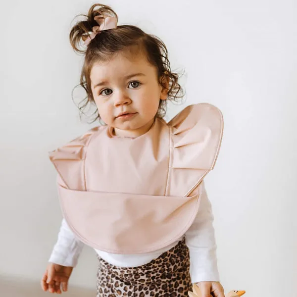 Snuggle Hunny Waterproof Snuggle Bib - Nude Frill