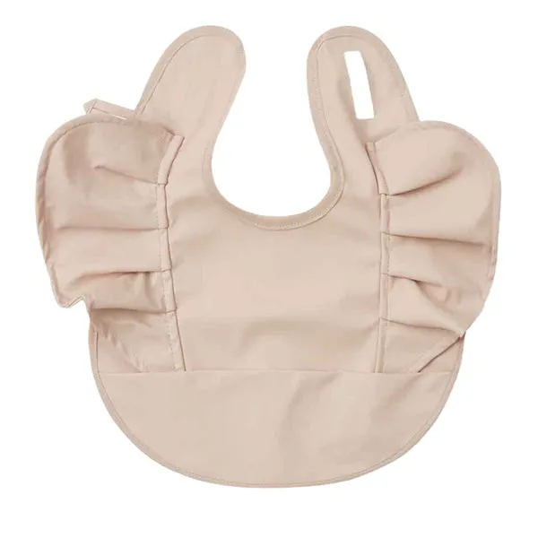 Snuggle Hunny Waterproof Snuggle Bib - Nude Frill