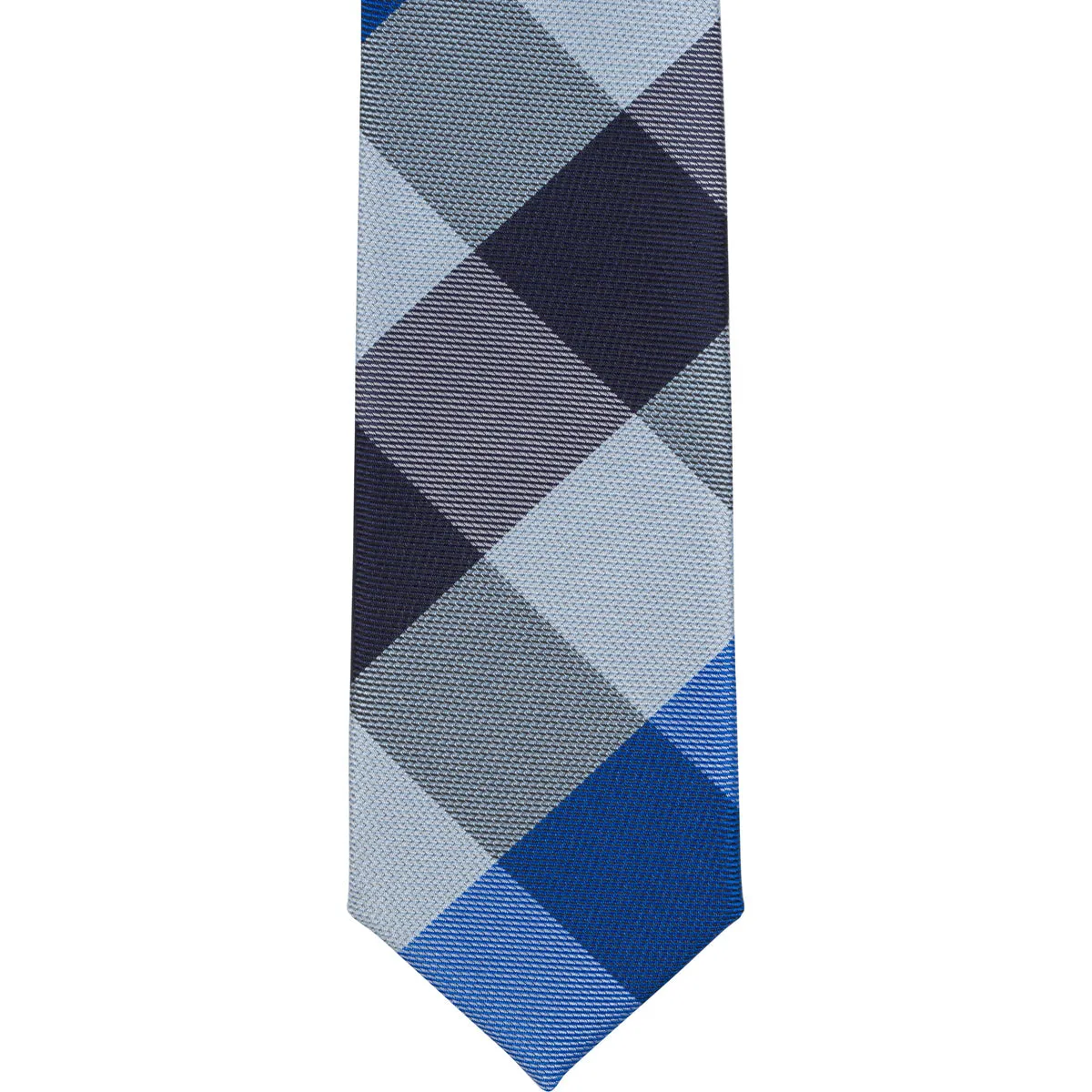 ST3 - Blue Diamond Plaid - Skinny Width