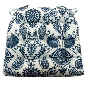 Sylvan Navy Blue Indoor / Outdoor Dining Chair Pads & Patio Cushions