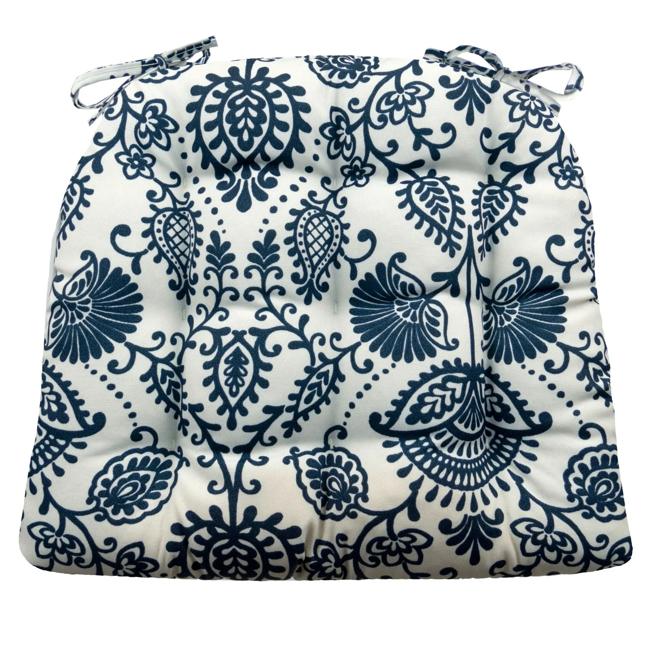 Sylvan Navy Blue Indoor / Outdoor Dining Chair Pads & Patio Cushions