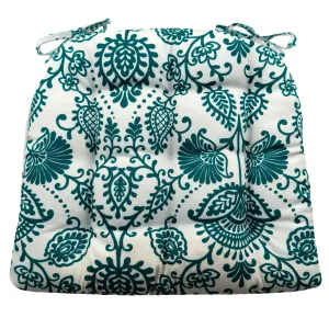 Sylvan Teal Indoor / Outdoor Dining Chair Pads & Patio Cushions