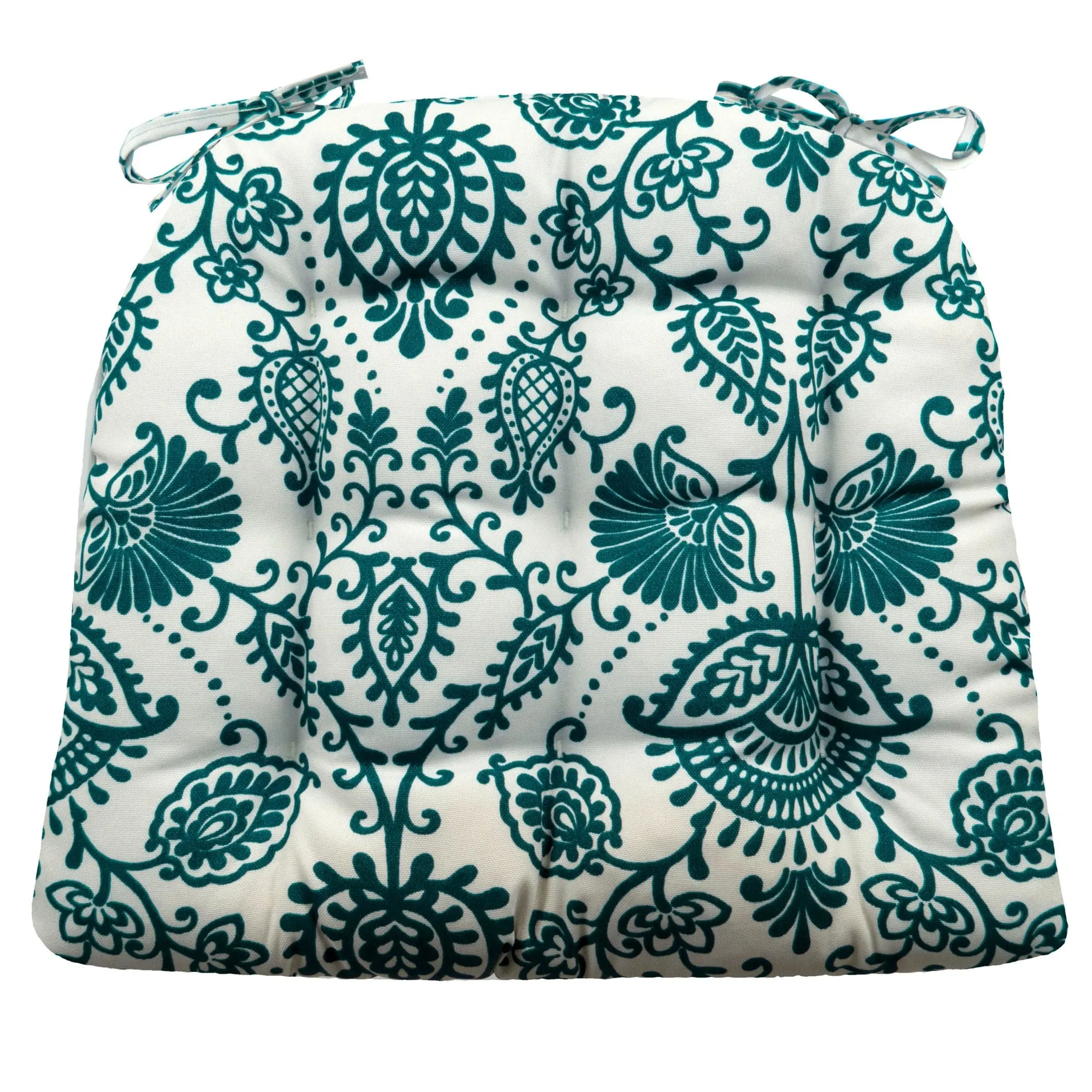 Sylvan Teal Indoor / Outdoor Dining Chair Pads & Patio Cushions