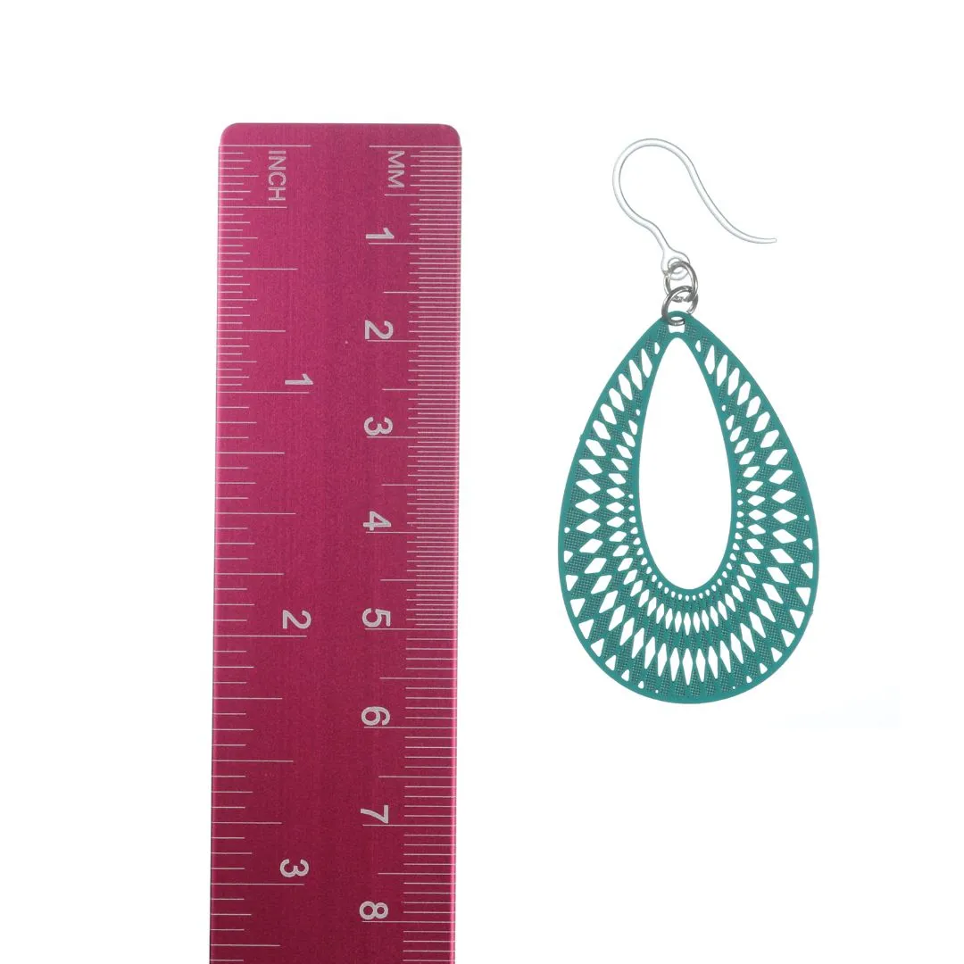 Textured Bib Dangles Hypoallergenic Earrings for Sensitive Ears Made with Plastic Posts