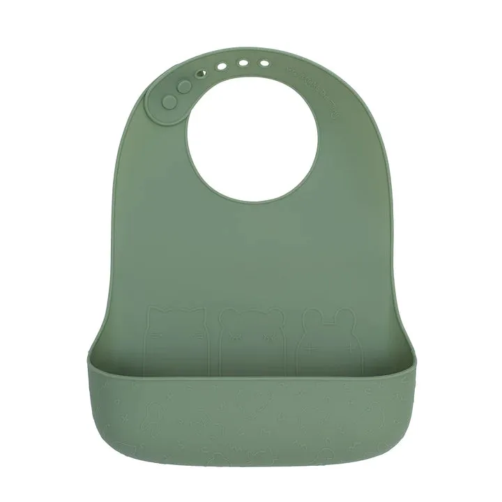 We Might Be Tiny Catchie Bibs - Sage & Yellow