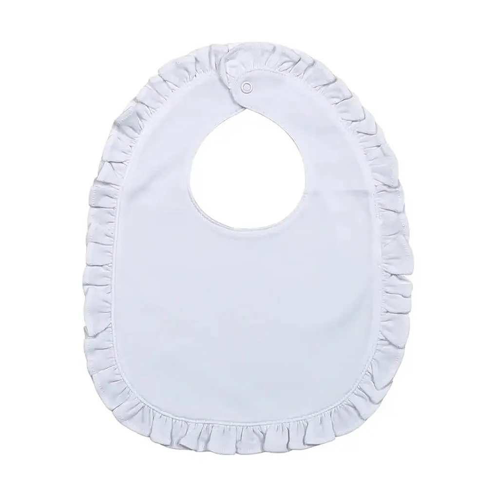 White Ruffle Bib